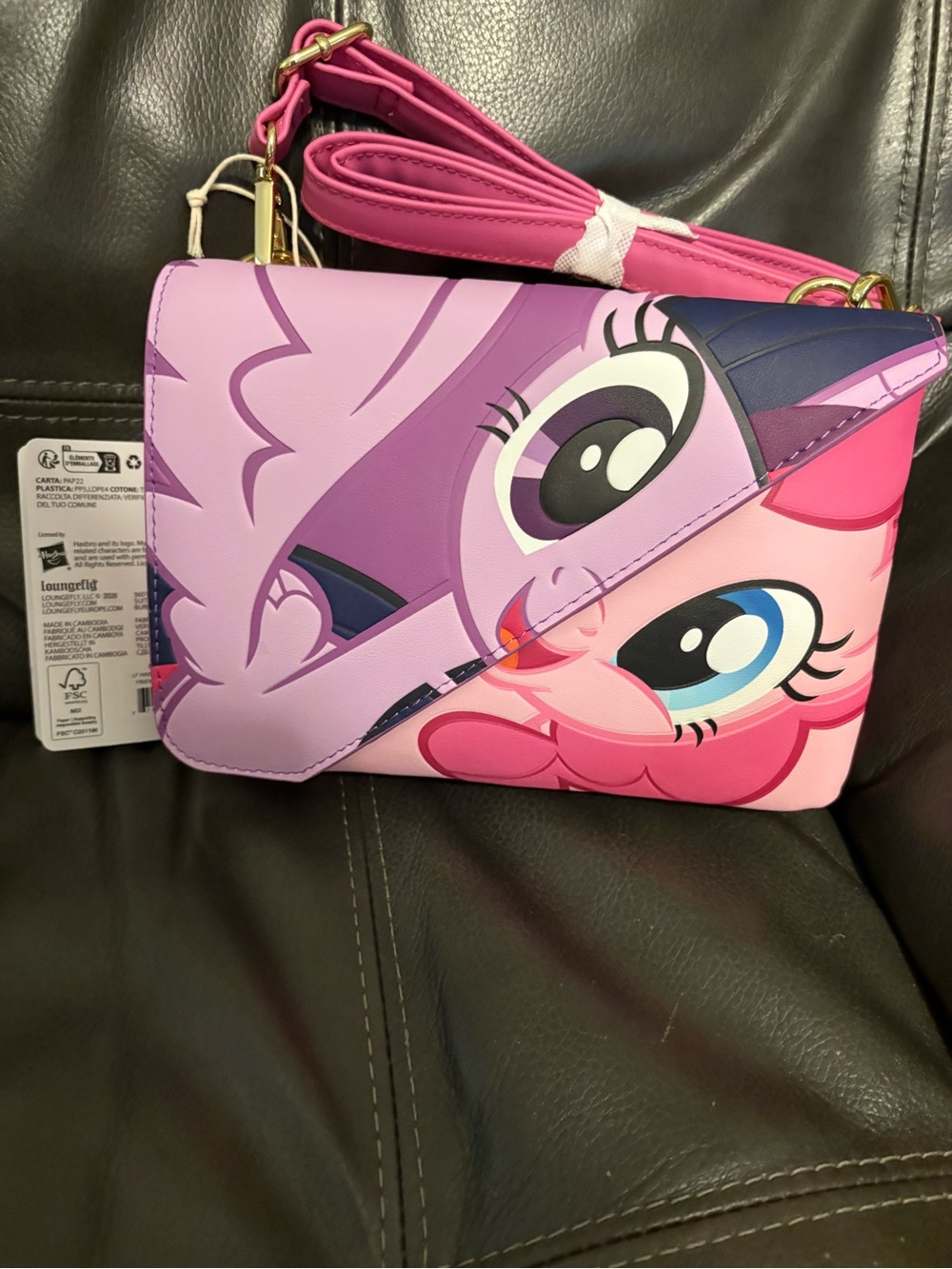 Loungefly Pink and Purple My Little Pony Crossbody Bag - Picture 4 of 6